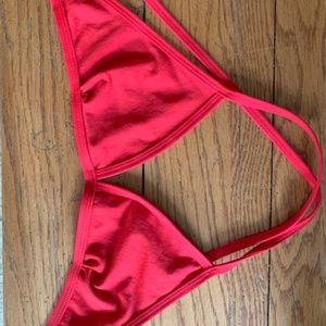Jolyn triangle bikini top, color: red